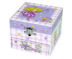 TROUSSELIER - Princesse - Boîte à Bijoux Musicale - Idéal Cadeau Jeune Fille - Musique Feelings - Colori Parme