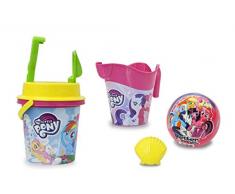 Jamara - 410130 - My Little Pony - Set de 7 pièces - sous Licence Officielle - Seau - Pelle à Main - Râpe - Pelle à Sable - Rose