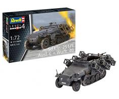 Revell 03324-maquette de véhicule blindé à Construire SD.Kfz. 251/1 Ausf. C + Wurfr. 4-échelle 1/72-niveau 4/5 Maquette, 03324