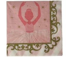 Creative Convertting 8C322221 Ballerina-Twinkle Toes Serviette de Table Multicolore 33 x 33 cm