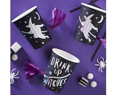 Ginger Ray CI-111 Creep It Tasse en papier Motif sorcières