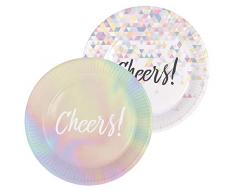 Folat Assiettes Nacrées Cheers, 65240