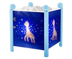 TROUSSELIER - Sophie la Girafe - Veilleuse - Lanterne Magique -Idéal Cadeau de Naissance - Dessin animé - Couleur Bois Bleu - Ampoule 12V 10W inclue - Prise Electrique UK