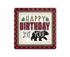 Amscan International 542150 Petite assiette carrée en papier et plastique 18 cm