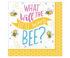 Amscan International 502166 papier et plastique Vaisselle, serviettes de boisson CE que sera toujours Bee