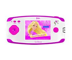 Lexibook- Barbie Console Portable Compact Cyber Arcade, 150 Jeux, écran LCD, à Piles, Rose, JL2365BB
