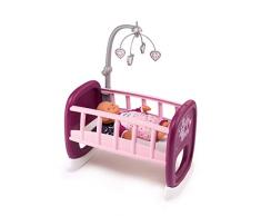 Smoby - 220343 - Baby Nurse - Berceau A Barreaux pour Poupon + 1 Mobile