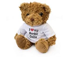London Teddy Bears I Love My Border Collie – Ours en Peluche – Mignon et Doux – Cadeau pour Chien danniversaire ou de Noël