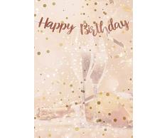 Alandra Birthdays Fanions en Or Rose métallisé Crème et Rose Taille Unique