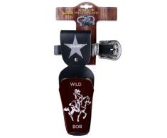 J.G.Schrödel 730 0143 Wild Bob Ceinture Pistolet, avec 1 Housse, Accessoire idéal pour Costume de Cowboy Noir/argenté 50-90 cm