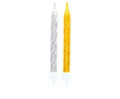 amscan - 551760 - 10 Bougies Anniversaire - Or/Argent