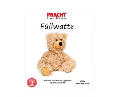 Pracht Creatives 4708-02112 Hobby Coussin en ouate de Garniture Lavable hygiénique, sans poussière et sans Odeur pour Le Remplissage de poupées, Ours et oreillers Blanc 300 g