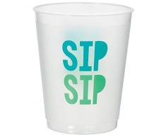 Amscan International 350311 papier et plastique Vaisselle, tasse scintillantes fête givré