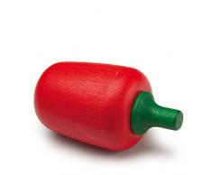 Erzi – Jouet en Bois en Forme de Poivron, 3,5 x 6,9 cm - Version Anglaise