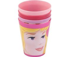 Joy Toy 734277 Princess Lot de 4 Gobelets en Plastique 8 x 9 cm