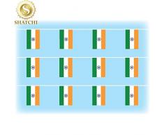 Gifts 4 All Occasions Limited SHATCHI-959 Guirlande indienne avec 10 drapeaux 3 m