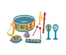 Lexibook Toy Story 4 Woody Buzz Jouet Musical, Set de 7 instruments de musique (Tambour, Maracas, Castagnette, Harmonica, Flûte, Trompette, Tambourin), Jeu pratique à transporter, Bleu/Jaune, K360TS