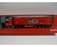 Herpa 307710 Volvo FH GL conteneurs Selle de Train GVT véhicule Miniature, 45 