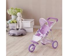 Olivias Little World - Poussette de Jogging pour Bébé - Violet/ Etoiles