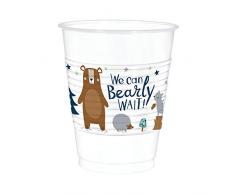 Amscan International 422164 papier et plastique Vaisselle, tasses PL Bear-ly Attendre