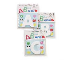 Micki 10-2173-19 LETTRE S + STICKERS MIX&MATCH Blanc