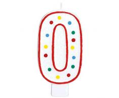 Amscan International 451 561,2 cm Anniversaire Chiffre # 0 cm Bougie