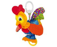 TOMY- Peluche Bob Le Coq, L27524, Multicolore