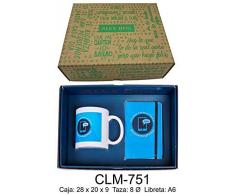 RM- Ensemble carnet et mug Connecting People Bleu Sets de matériel Scolaire (1)