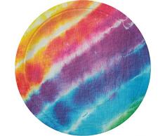 Unique Party 99104 18 cm Rainbow Tie Dye Assiettes de fête (Lot de 8)