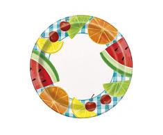 Unique Party 72654 Assiettes en carton Motif floral 18 cm