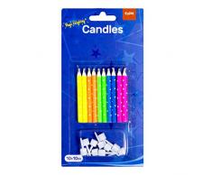 Folat Décoration danniversaire « B Day » (Bougies Chauffe-Plat 10 pièces)