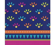 Unique Party 73442 - Serviettes en Papier - 16, 5 cm - Fête à Thème Boho Fiesta - Paquet de 20