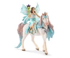 Schleich- Figurine Fée Eyela avec Licorne de Princesse bayala, 70569, Multicolore