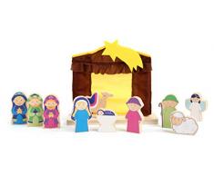 Small Foot- crèche pour Jouer en Tissu et Bois, à Assembler soi-même, comme Jouet ou Article de décoration, à partir de 3 Ans, 11415, Multicolore