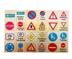 Hess Jouet en Bois 14950 Memo en Bois, Signe de la Circulation