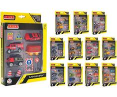 Globo Toys 37556 12 Assortis Spidko moulé sous Pression Véhicules Playset