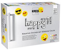 KREUL 42852 – Happy Stickers créatifs Set avec Window Color