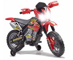 FEBER Motorbike Cross 400F - Moto à Batteries pour Enfants de 3 à 5 ans, 6v, Rouge (Famosa 800011250)