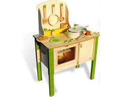 Vilac - 6153 - Jeux et Jouets en Bois - La grande cuisine, 48 pièces en bois