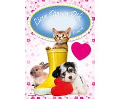 SELECTA SPEL EN HOBBY 54630 Katjes, Puppies en Lieve Petite conijntjes Dit boek Cahier de vriendjes de la Plus Belle des Aventures de Pagina : 96, Rouge