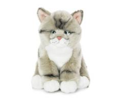 ACP - 23179031 - Jouet Premier Age - Chat - Gris / Noir / Blanc - 18 cm