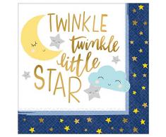 Amscan International 512152 papier et plastique Vaisselle, Serviette Lunch Twinkle Little Star
