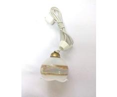 Rulke Rulke010550 Lampe à Suspension avec Miniature en Verre (Petite Taille)