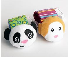 HLC Hochet Doux Panda et Singe