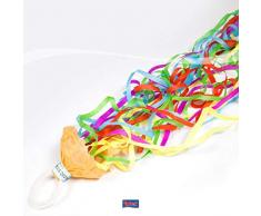 Folat Lot de 2 serpentins à Lancer Multicolores pour décoration et fête pour Anniversaire, fête, fiançailles, Mariage, décoration de Table