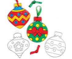 Baker Ross Décorations de Boules de Noël à Effet vitrail (Paquet de 8) - Loisirs créatifs festifs pour Enfants