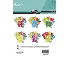 Maildor AE125O - Un sachet de gommettes Basiques 60 planches 16x21 cm, Multi-thèmes (2 240 stickers)