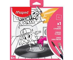 Maped Pochette Réutilisable avec 1 Toile Hip Hop-Mini Tableau à Peindre 20 x 20 cm-Coloriage Photo pour Enfant dès 6 Ans-Loisirs Créatifs, 831215