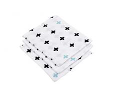 Brilliant bébé Hydrwash 3 x 3 pièces Crizzzcrozzz Ensemble de gants de toilette, Blanc, Multicolore - version anglaise