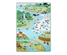 Melissa et Doug 15192 dactivité (200 x 147 centimetres) – 5 Animaux Jouet Jumbo Habitats Tapis Multicolore